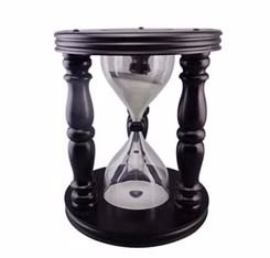 24 Hours Sand Clock Hourglass Sand Timer For Kid Wooden Stool