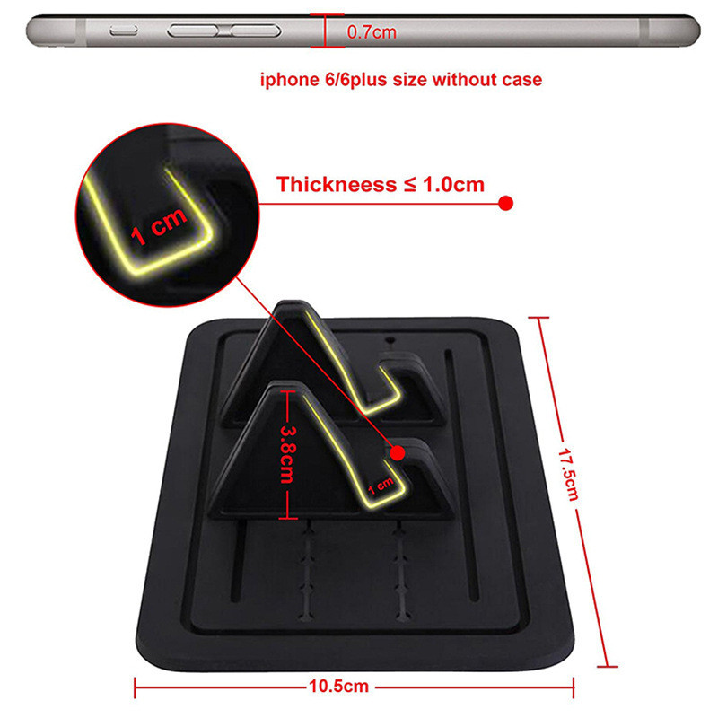 Silicone Car Phone Holder Car Phone Mount Silicone Car Pad Mat For Dashboards Slip Free Desk Phone Stand Holder