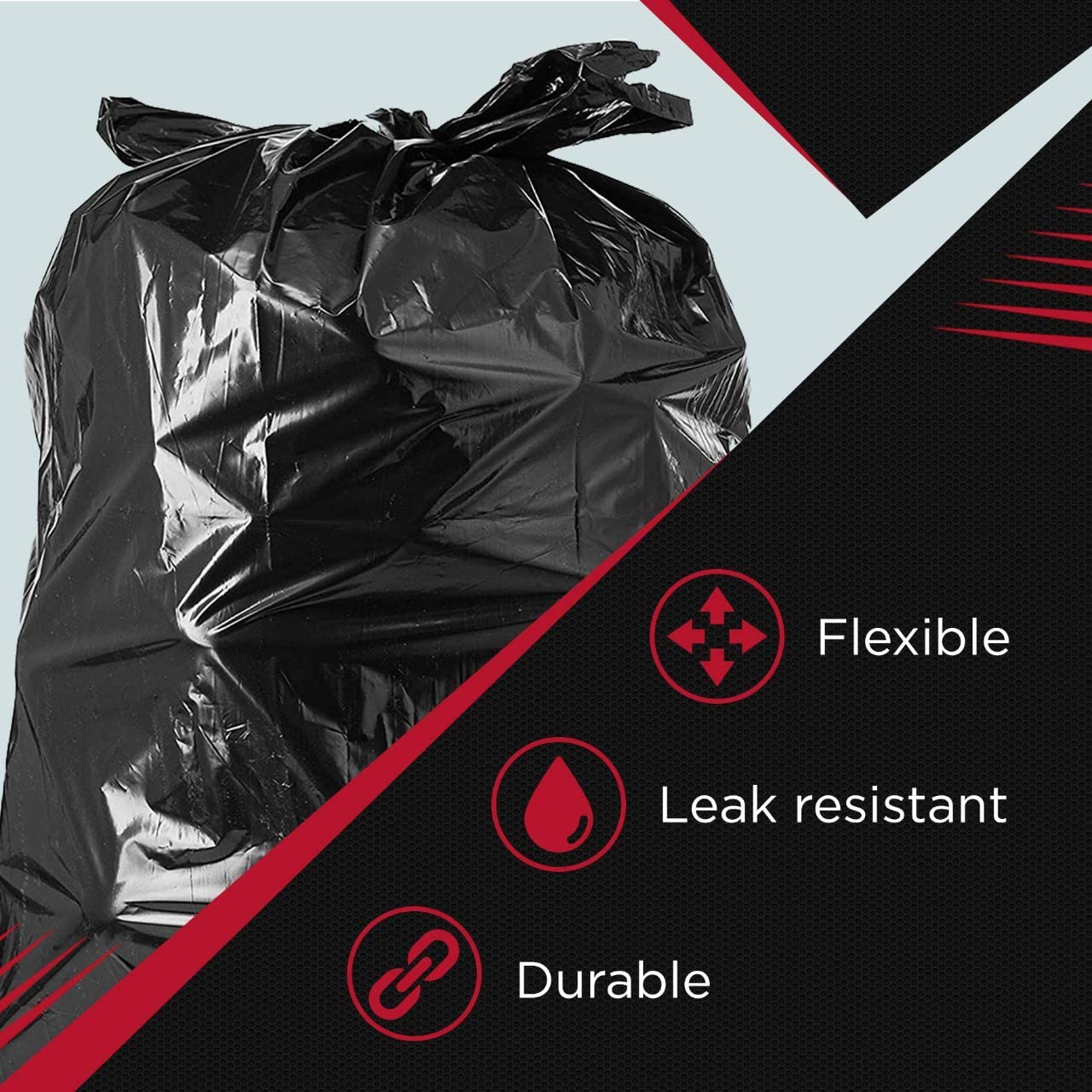 Certificate ok compost Heavy Duty Black Garbage Bags for Sustainable Waste Management