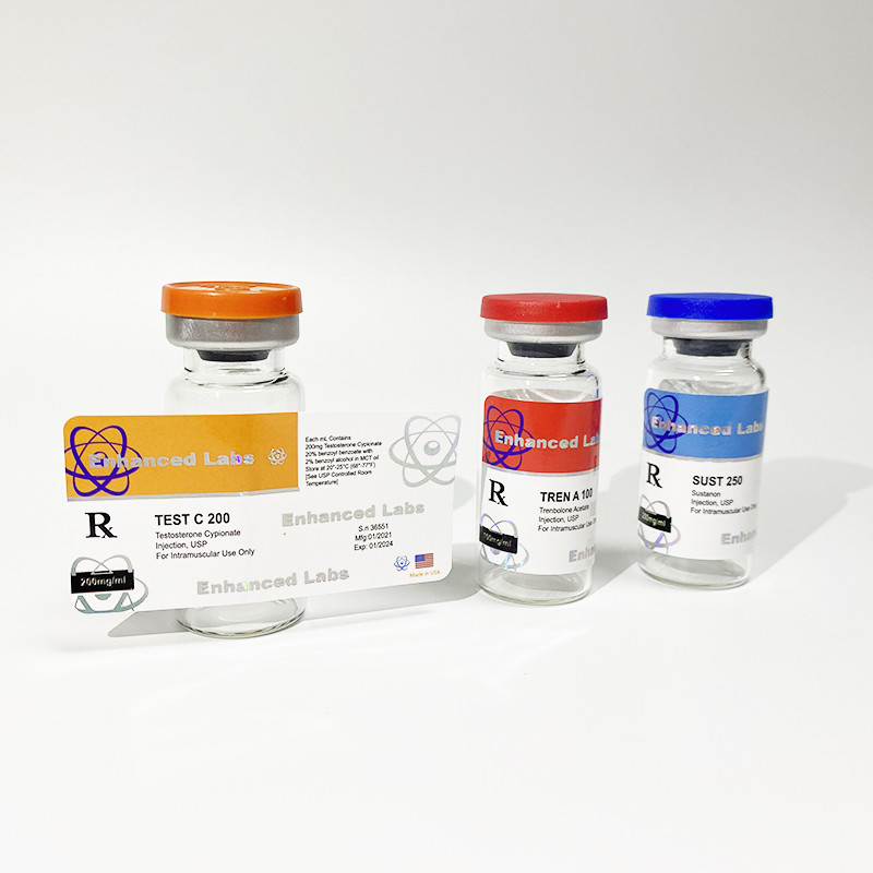 Silver Gold Foil Pharma Grade Steroid Vial Labels