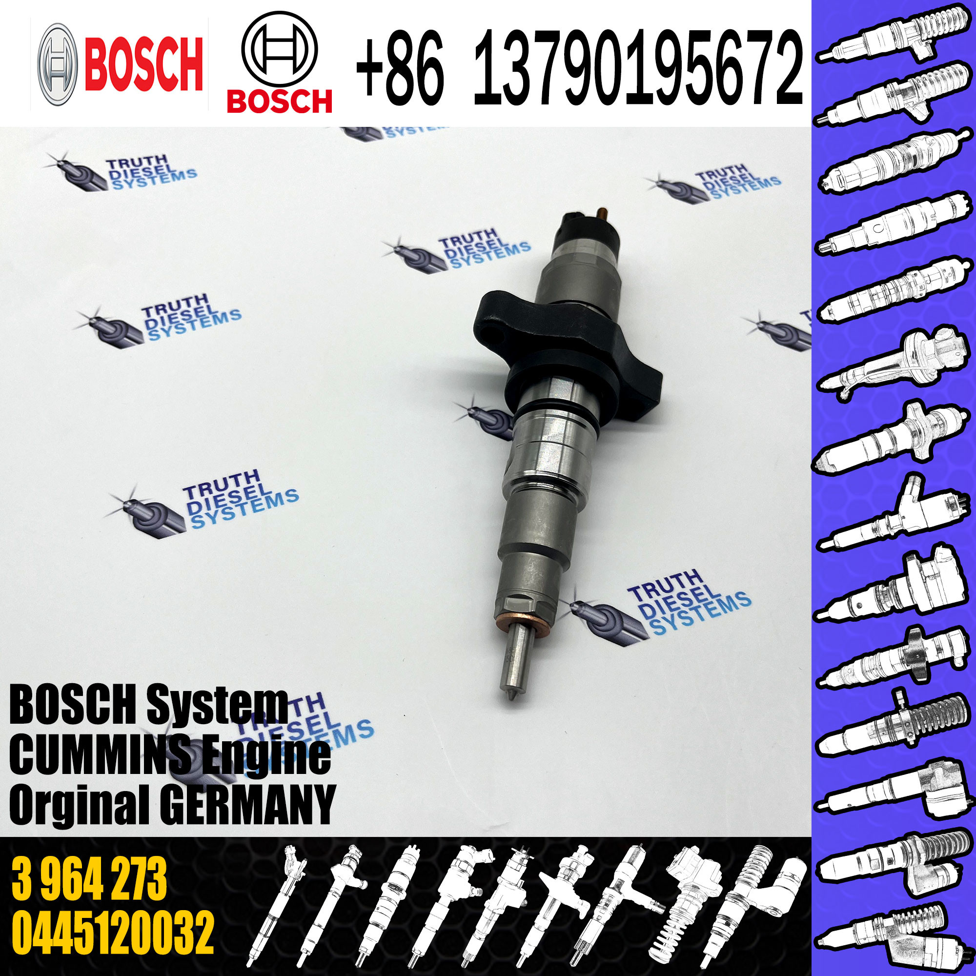 New Diesel Fuel Injector 63229476 63229475 33800-82700 63229476 33800-84720 63229467 33800-84830 63229473 63229474