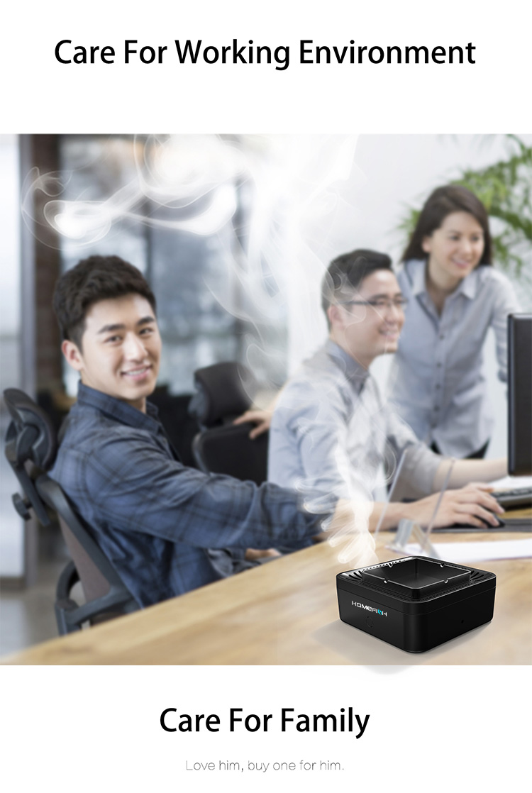 2023 New Arrival HEPA Filter High Quality Purification Air Purifier Negative Ions Ashtray Air Purifier Aromatherapy Machine