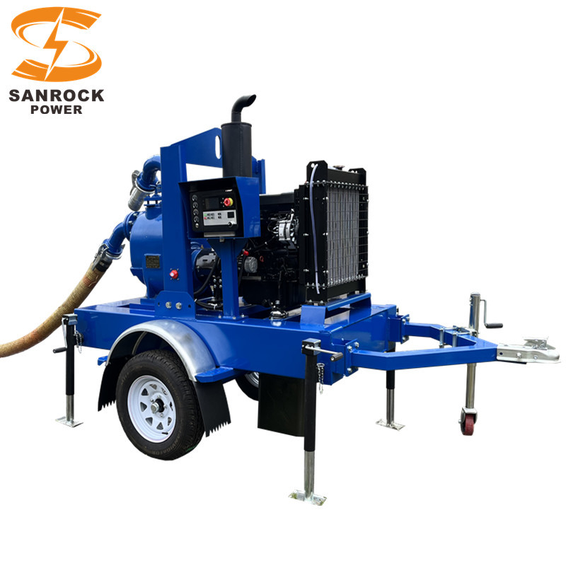 Cast Iron 6 Inch Diesel Water Pump Self Priming Slurry Pump High Pressure 57HP-148HP
