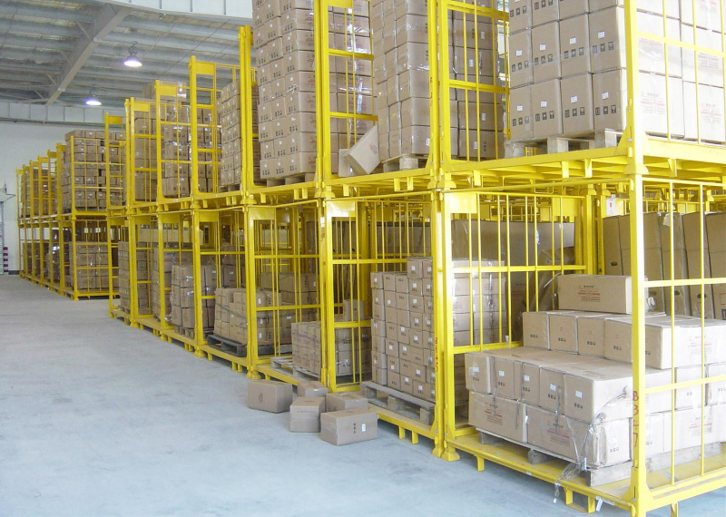 Folding Pallet Stacking Rack Foldable Stackable For Warehouse Storage