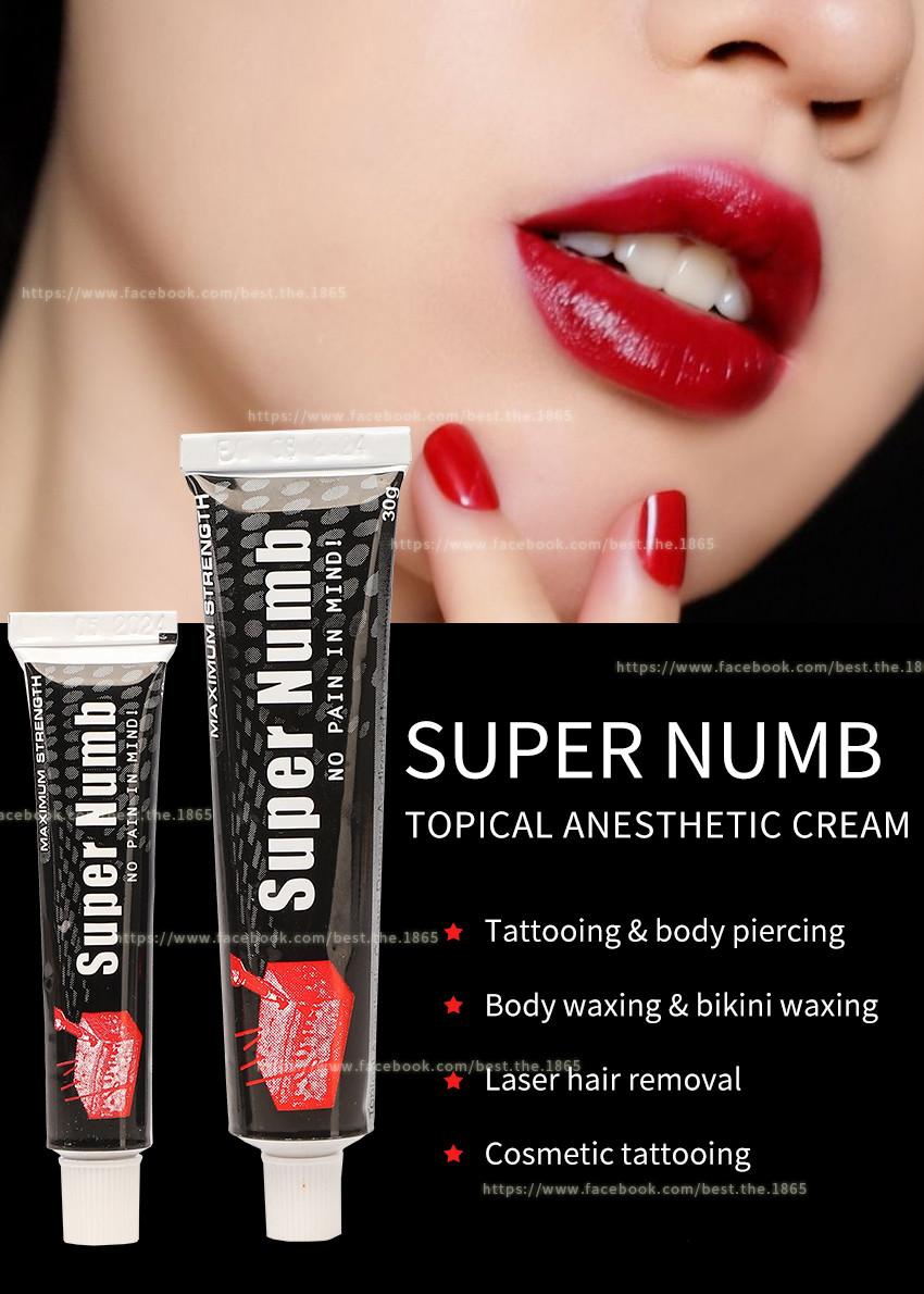 Super Numb Anesthetic Tattoo Stop Pain Cream Permanent Makeup Numbing Cream Wholesale Price