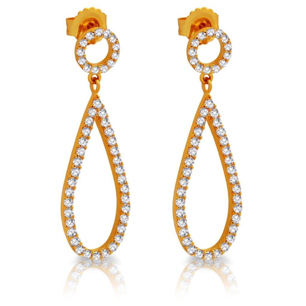 ODM 925 Sterling Silver Hoop Earrings Medium With Small 18K Gold Vermeil Plating