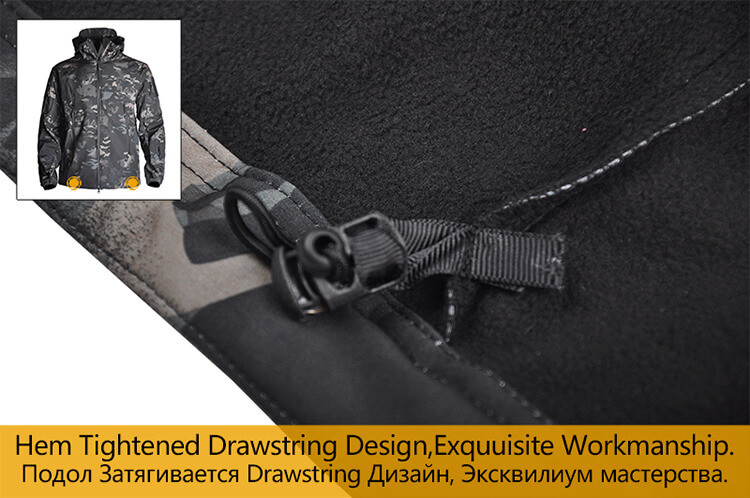 Soft Shell Custom Outdoor Clothing , Mens Tactical Jacket Heat Preservation Thermal Fleece