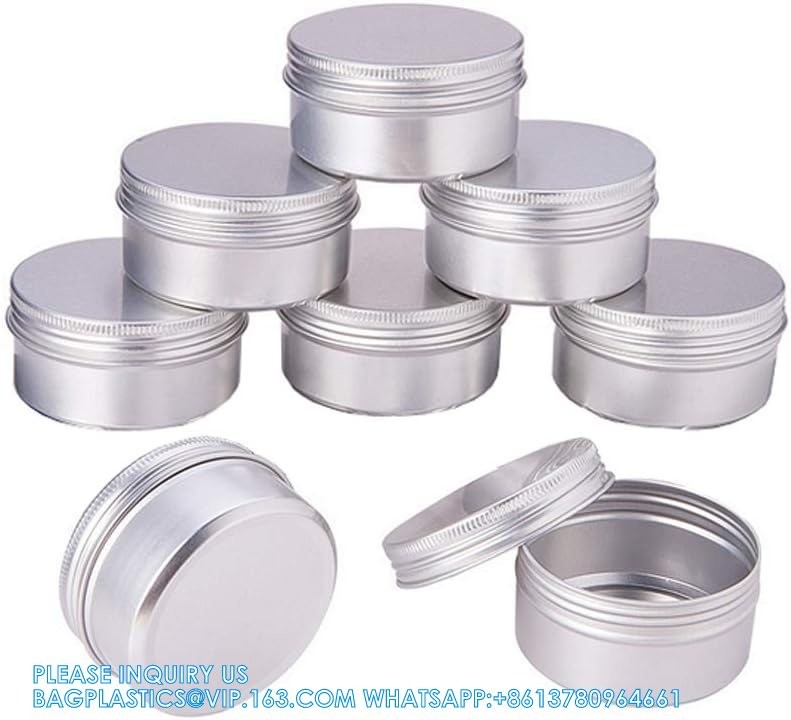 4 Ounce Aluminum Cans 120 ML Screw Lid Metal Storage Tins Containers For Storing Spices, Candies, Lip Balm, Candles