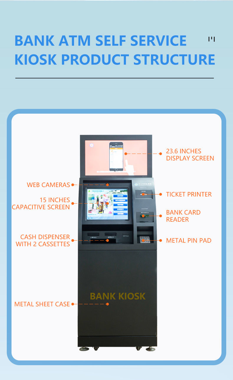 Touch Screen Multi-function purchase atm bank machine Multifunction Self Service Kiosk