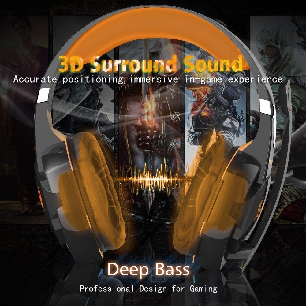 Computer DC5V 2.2kohm G2000 Stereo Gaming Headphone