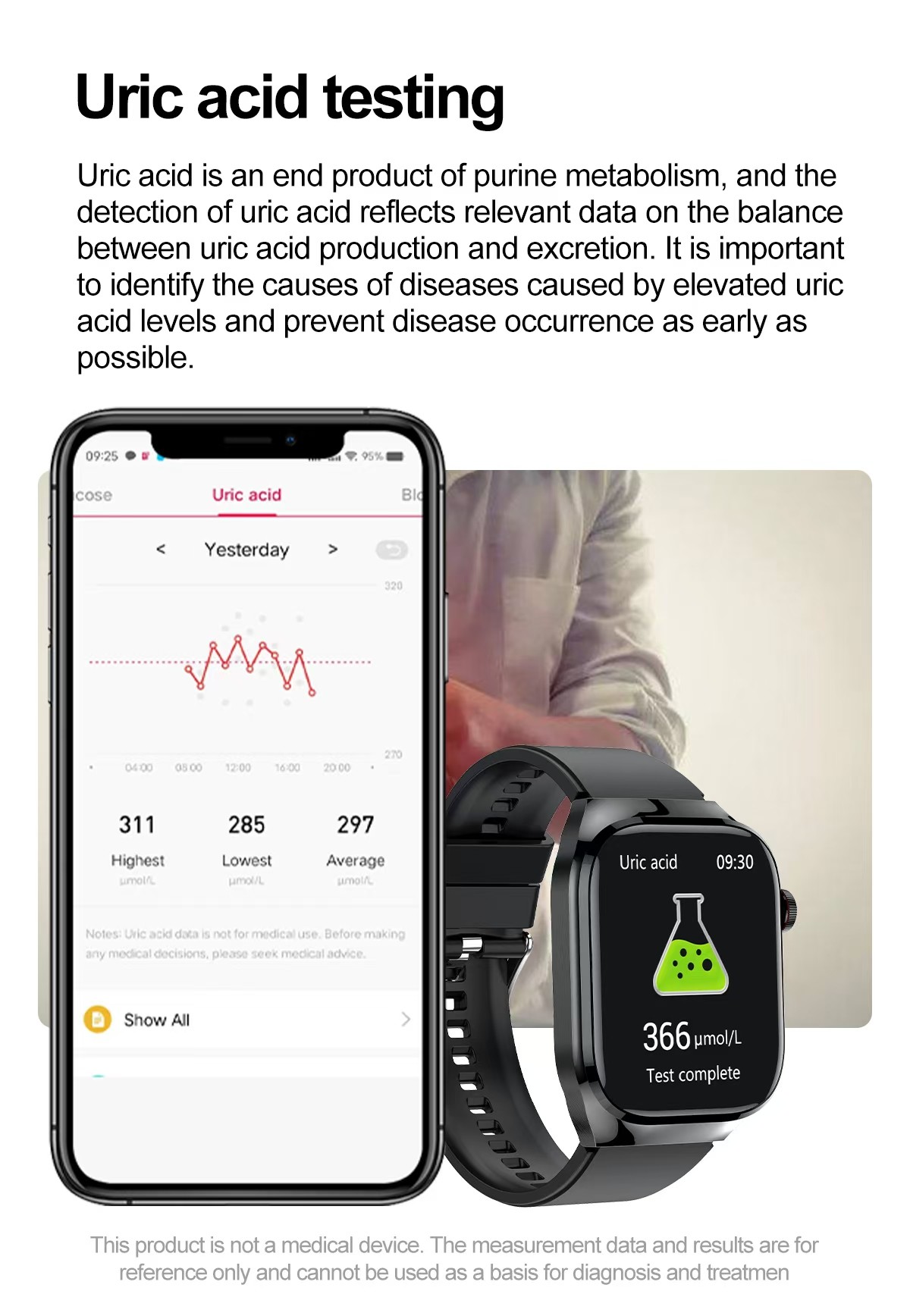 TK16 Health Care Smart Watch With 2.04inch Screen BT Call Blood Oxygen Temperature