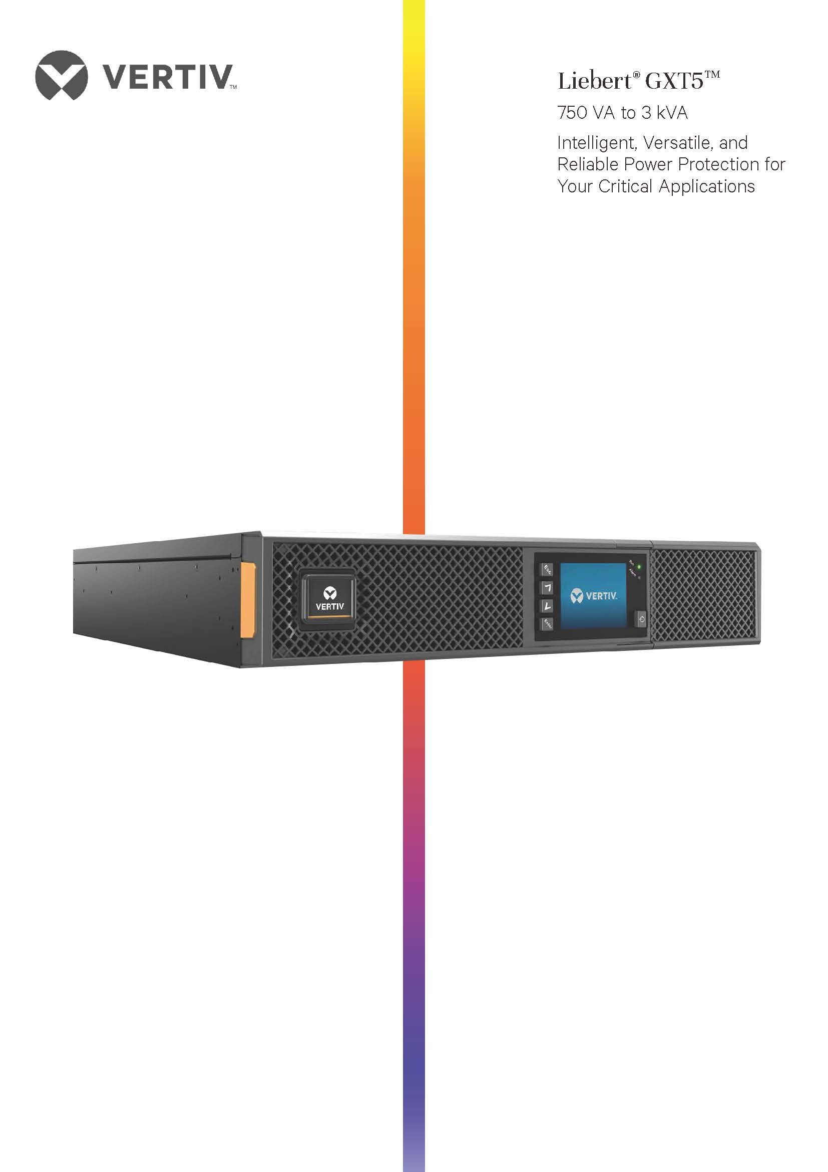 Vertiv GXT5 220V 750W 1000W 1500W 2000W 3000W Single Phase Sine Wave UPS Power Supply