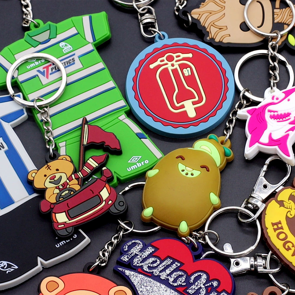 Custom Soft Pvc Rubber Keychain Silicone Rubber Plastic Key Chains