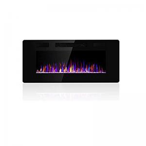 Buy cheap 60 Inch Decorative Electric Fireplace with Wall Mounting Low Noise and 15 Flame Colors product