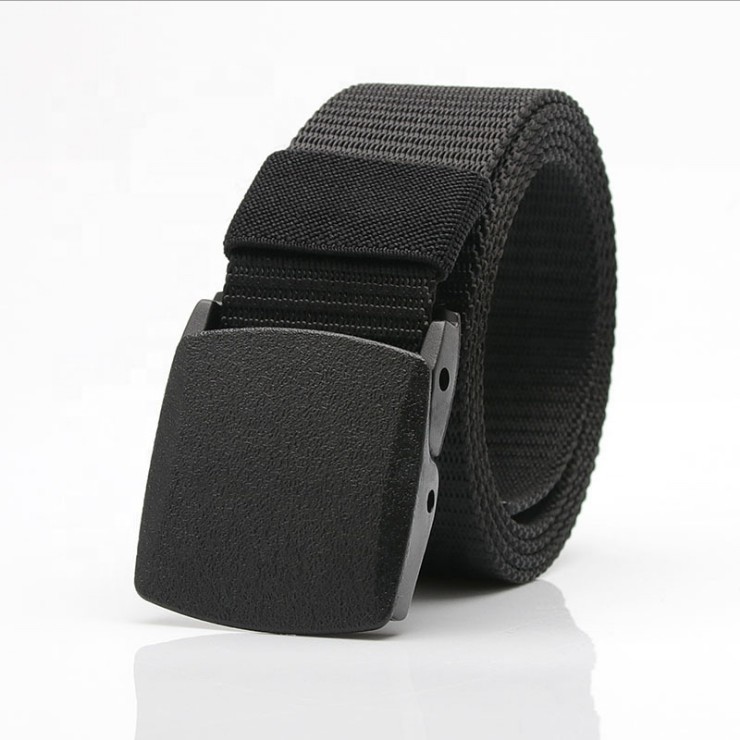 Jacquard Plastic Buckle Nylon Belt 2.5mm Thick Canvas Fabric Belt