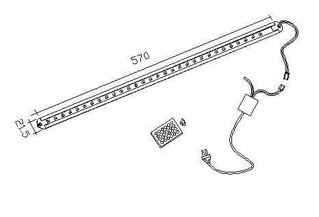 Remote Control LED Strip Bar Light for Under Cabinet Lifespan hours 30000 CRI Ra 82