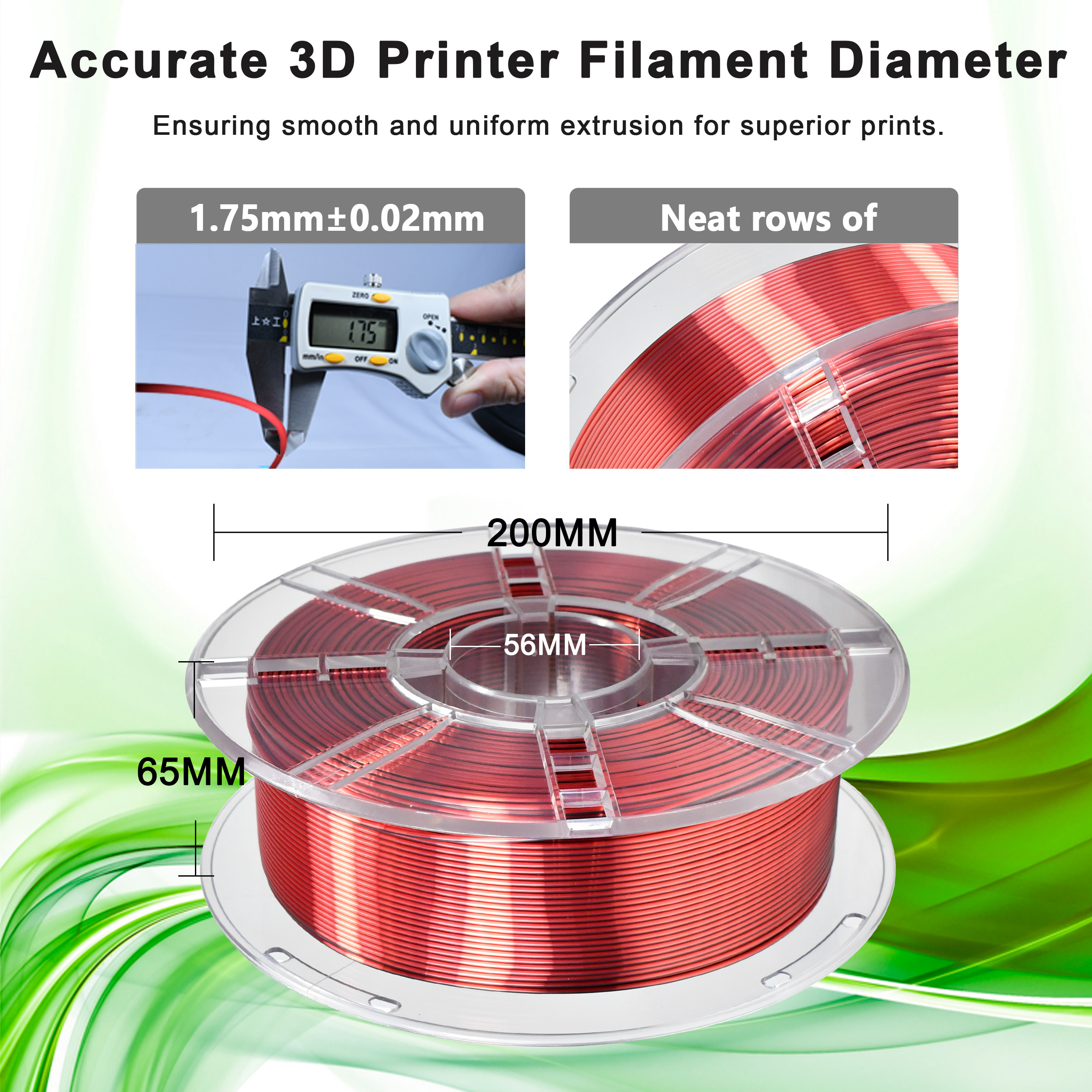 PLA+Dual Color Filament 1.75mm Silk Red Black PLA+ 3D Printer Filament Bubble 100% Without Bubble