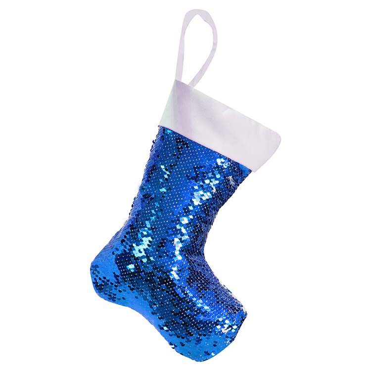 2021 Luxury Lovely Colorful Sequin Fabric Custom Dog Embroidery Pet Christmas Elf Stocking With Legs Christmas Stocking