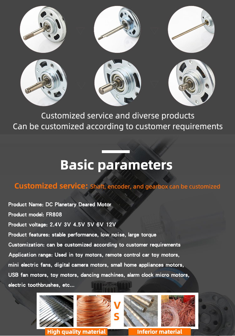 Faradyi Customized 12V 24V High Torque Motor 42Mm Smart Kitchen Utensils Coffee Machine Grinder Planetary Gear Motor