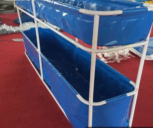 Above Ground Small Plastic Fish Pond , Water Storage Tanks Laminated Tarpaulin Fish Tank