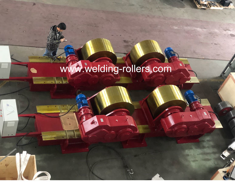 500T Pipe Conventional Welding Roller For Pipe Butt With Bolt Adjustment