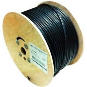 Black Color CAT6 Network Cable PE Jacket For Outdoor Networking , High Performance