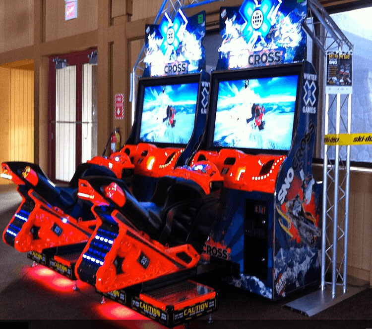 Fashion Motor Racing Game Machine Snow Cross Motorcycle For Children