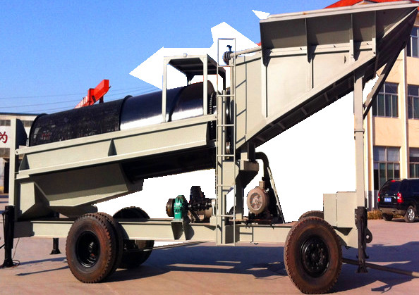 Trailer Mounted Gold Washing Equipment With Screen And Fine Gold Recovery System