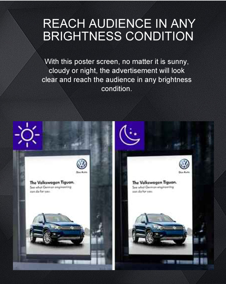 LED Poster Display Flexible HD Digital LED Poster Display P2 Outdoor Waterproof 1920hz Refresh Rate