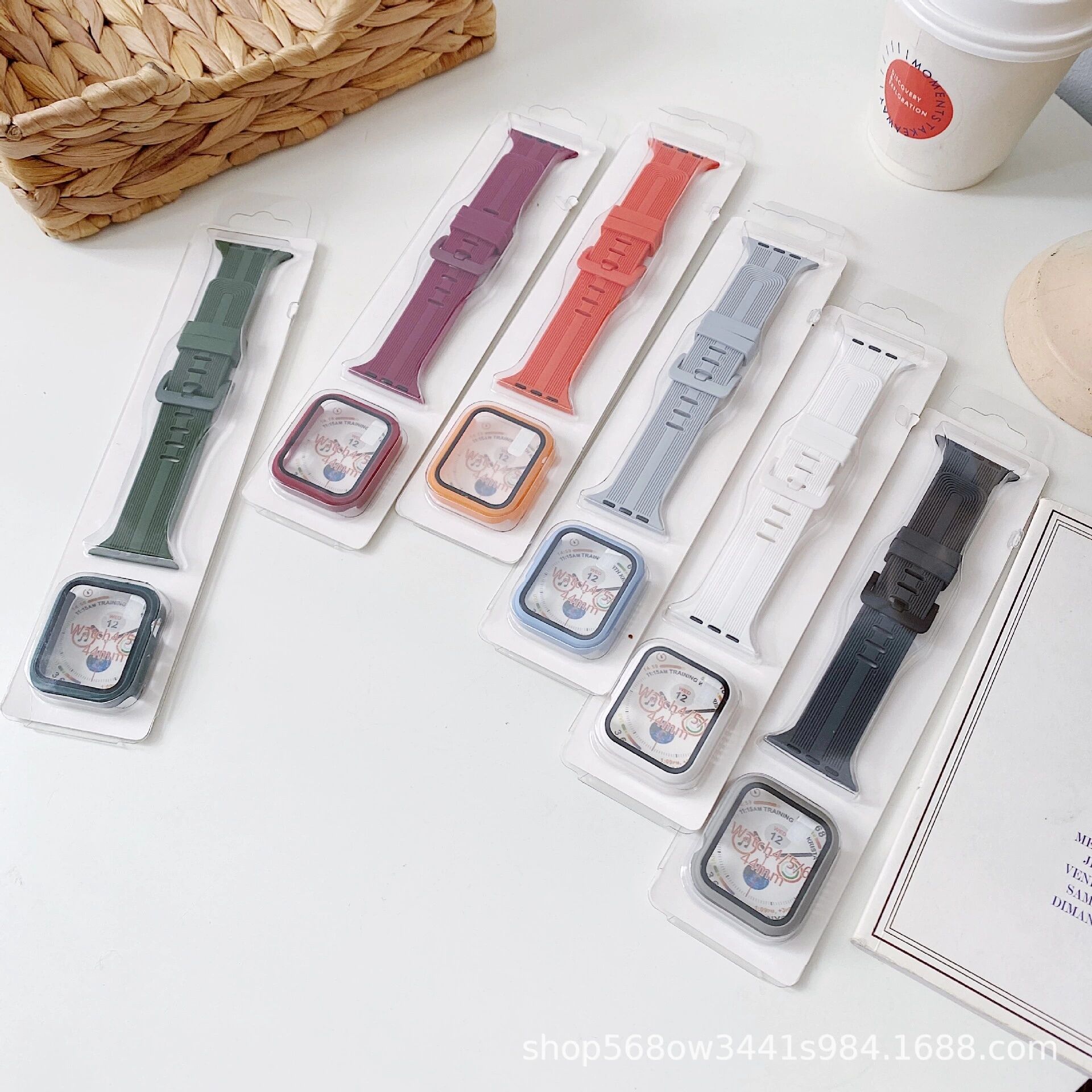 Multi Color 40mm 44mm Silicone Rubber Smartwatch Band