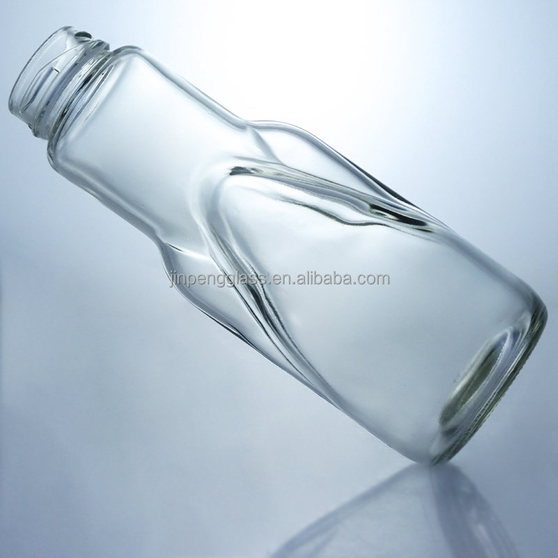 Glass Products Decal Glass Jars for Buffalo Milk Drinks and Spice Vanilla Flavoring