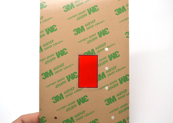Flat Type Membrane Switch Panel Non Tactile With Red Colored Transparency Window