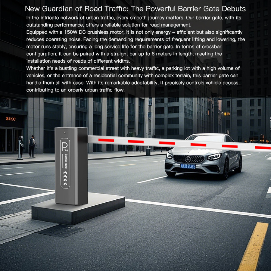 RFID Security Barrier Gate Smart Wireless Remote Control Expandable For Parking Lot Use