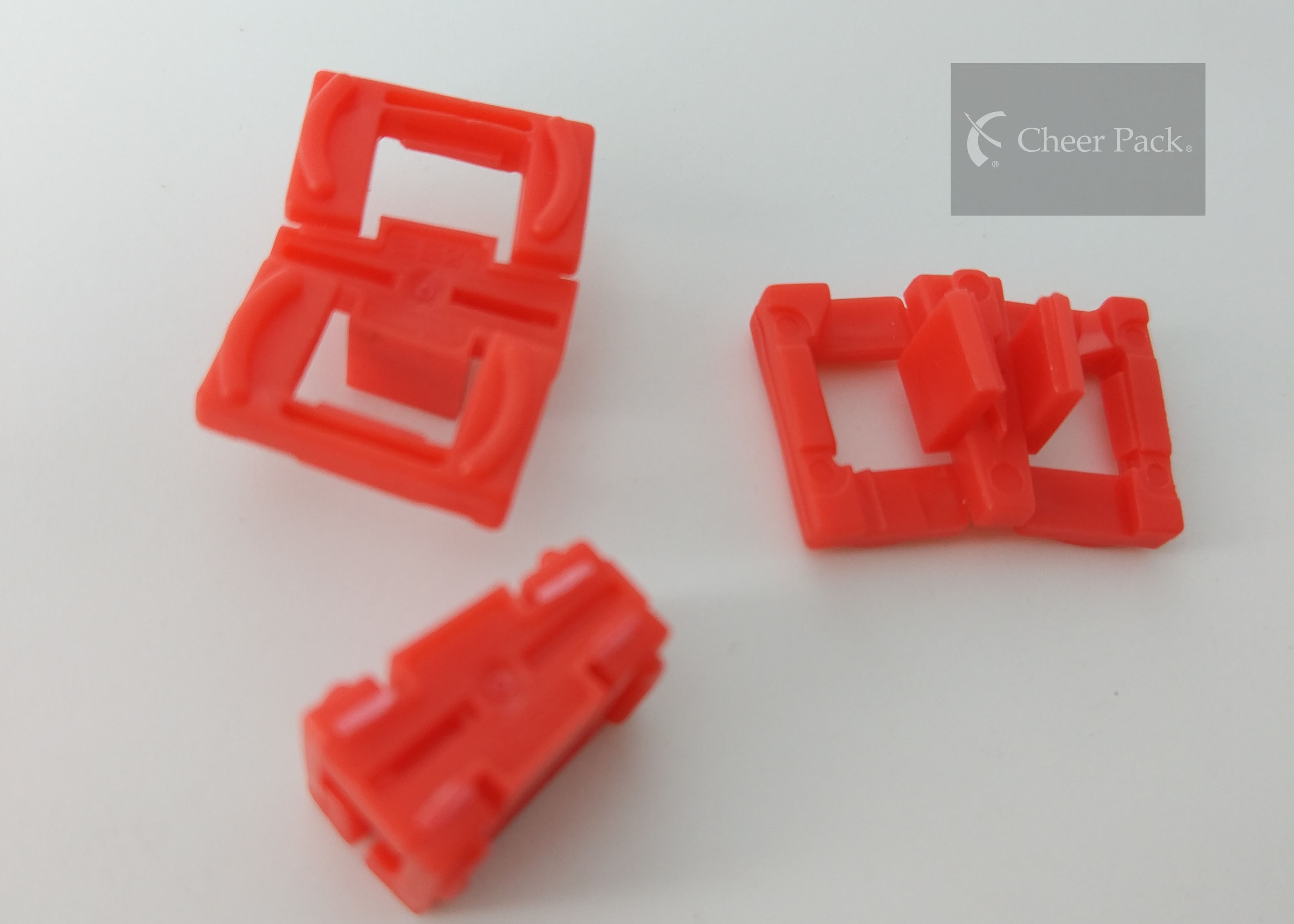 Red Color OEM PP ziplockk Zipper Slider For Right Side Seal Bag Packing