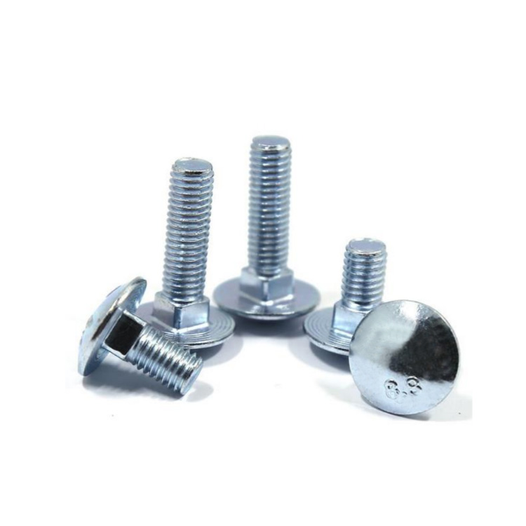 Black Steel Carriage Bolt M6 M8 M10 M12 Yellow Zinc Plated Oval Neck Grade 8.8 M14 Bolt and Nut