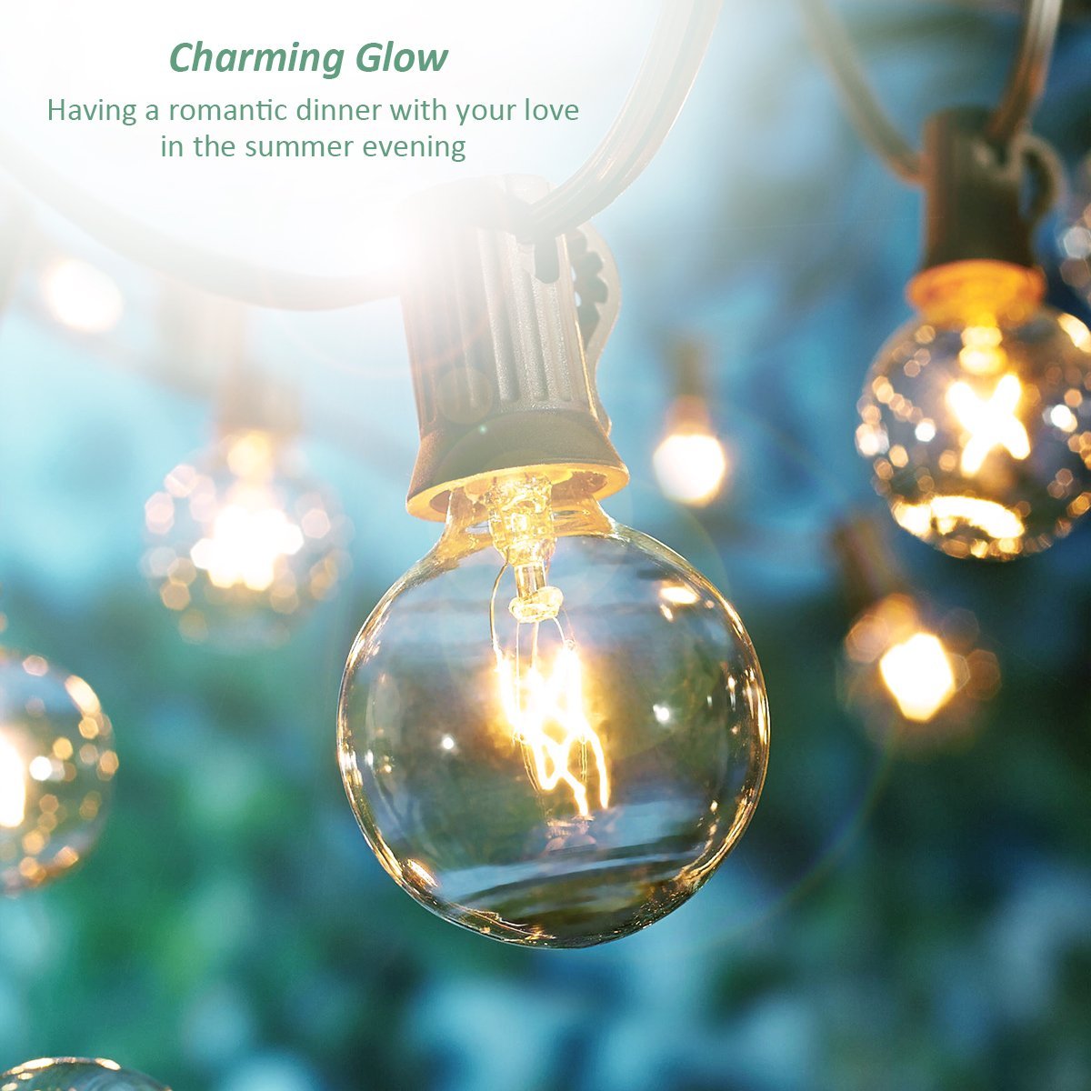 CE ROHS Certified LED Christmas Outdoor String Lights 50000 Hour Working Lifetime