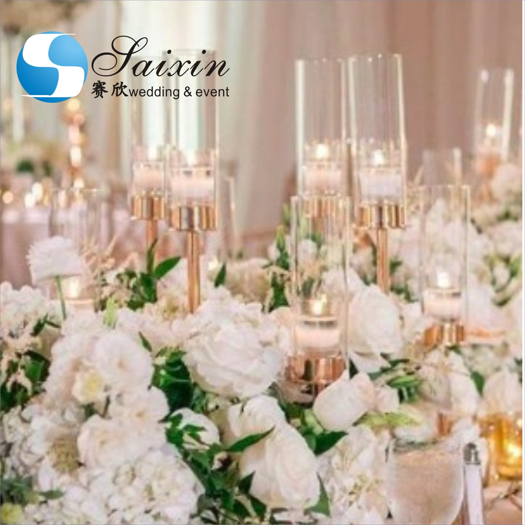 ZT-007T Set long stemmed glass vase floating candle glass holder for Wedding Decoration