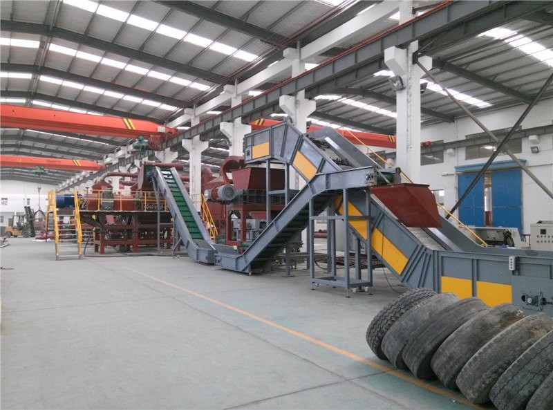 Tire Crushing Recycling Production Line Scrap Rubber Recycling Machine