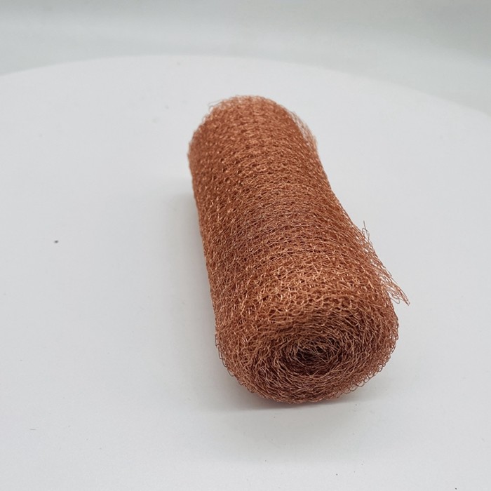 Customized 12mmx6mm Stainless Steel Knitted Wire Mesh Filter Of Gas Liquid