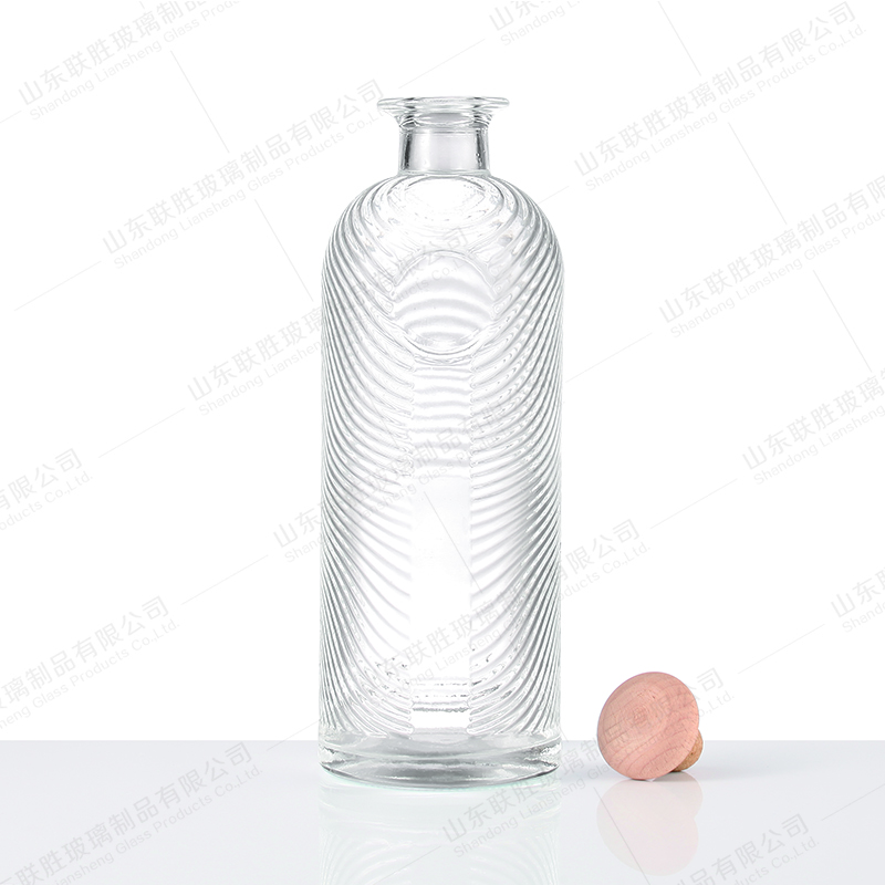 Clear Glass Vodka Whiskey Bottles 375ml 500ml Super Flint Glass Liquor Spirit T Cork