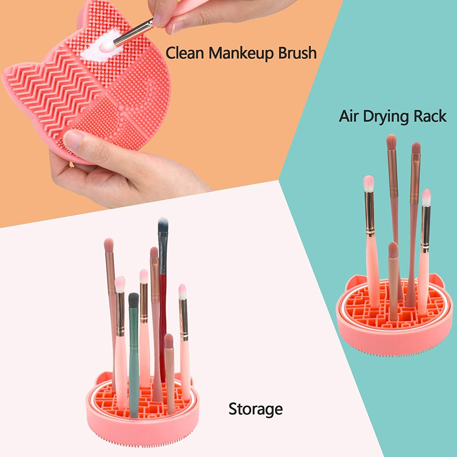 12*12*5cm Silicone Makeup Brush Cleaner Mat Beauty Cosmetic Personal Care