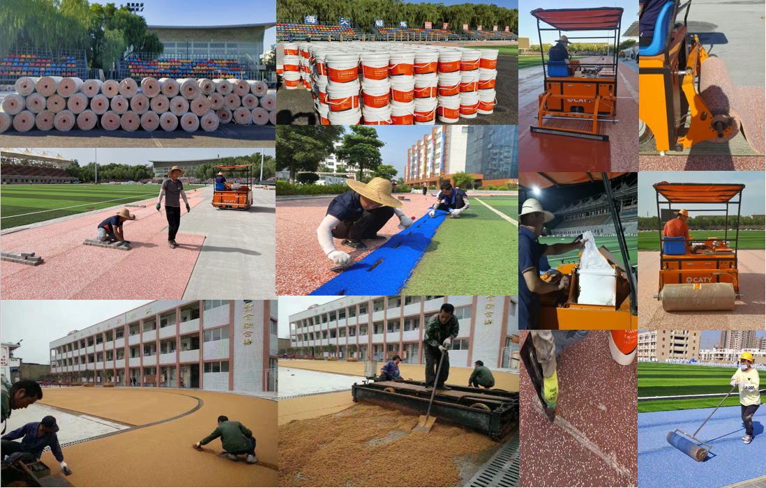 Outdoor Anti-UV Jogging Track Material EPDM Granule & PU Binderfor School College Playground