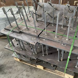 Rectangular Structural Steel Embedded Plates In Concrete / Embedded Foundation