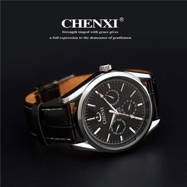 Fashion Jewelry Wholesale Price Watch Manufacturer Stainless Steel Case Leather Watche Man