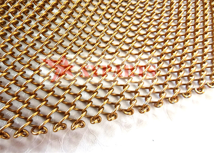Flexible Roll Able In Length Chain Link Metal Mesh Curtain For Window Sunshade