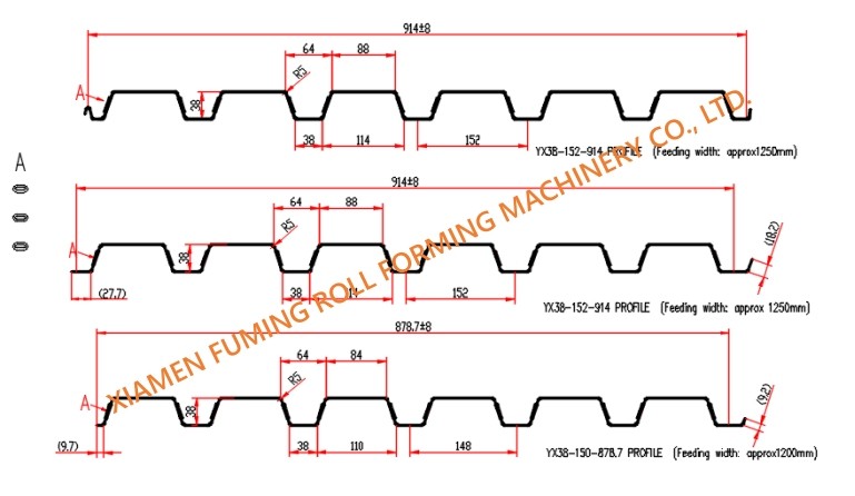 Profile Steel Floor Decking Roll Forming Machine Automatic Device
