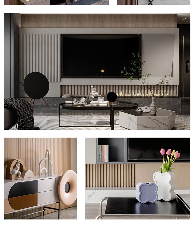 Interior Decorative WPC Wall Panels 3D Solid Wood Grill Panel
