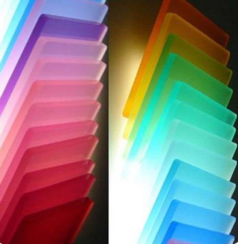 Glossy Translucent Colored Plastic Sheets 1.2g/cm3 PMMA Waterproof Acrylic Plate