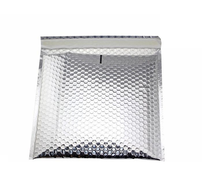 Self Seal Silver Metallic Bubble Mailers , Bubble Wrap Envelopes Recyclable