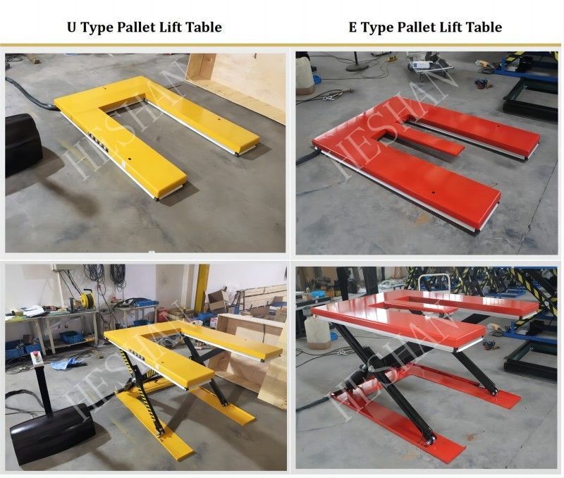 1000kg Portable Electric Pallet Scissor Lift Hydraulic For Workshop